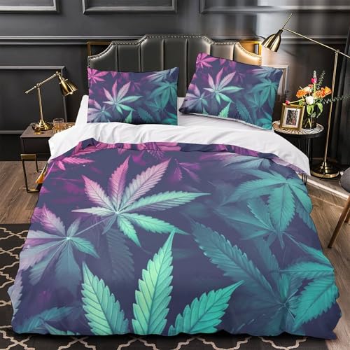 Housse de couette palmier en microfibre avec fermeture éclair pratique - 4