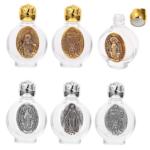 Vaguelly 6Piezas Perfume Recargables De Vidrio Religioso Religiosos Para Esenciales y Perfumes Práctico y Decorativo