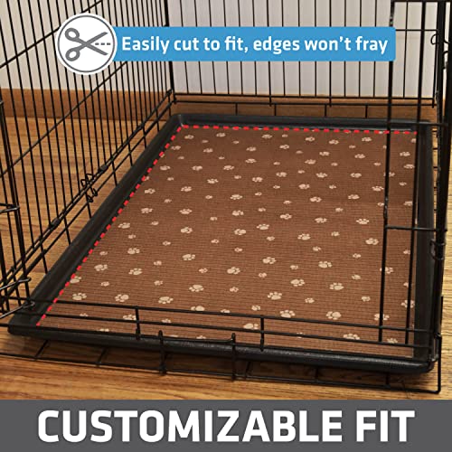 Drymate Dog Crate Mat Liner, Absorbs Urine, Waterproof, Non-Slip, Washable Puppy Pee Pad For Kennel Training - Use Under Pet Cage To Protect Floors, Thin Cut To Fit Design (Usa Made) (Brown)(27"X42") #TOP3