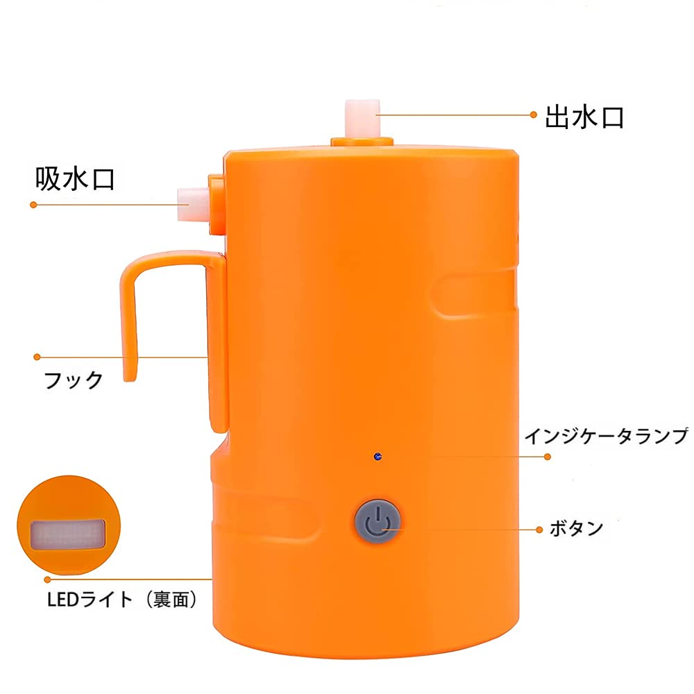 Amazon.co.jp: AZXJCポータブルアウトドアシャワー、4400 mAh