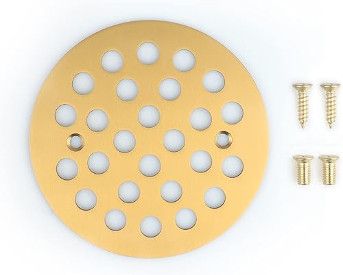 Miniatura 4 de Rejillas de repuesto para escurridor de ducha de 4-14 pulgadas (dorado cepillado)