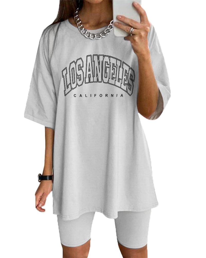 Ensemble Sport Femme Tomwell - T-Shirt Manches Courtes + Short - Survêtement Décontracté Été - Fitness Yoga