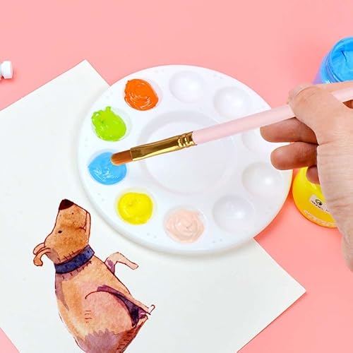 1 Pack Paint Brushes Set, 10 Pcs Nylon Hair Painting Brushes For Watercolor, Oil, Acrylic Paint, Pink #TOP5