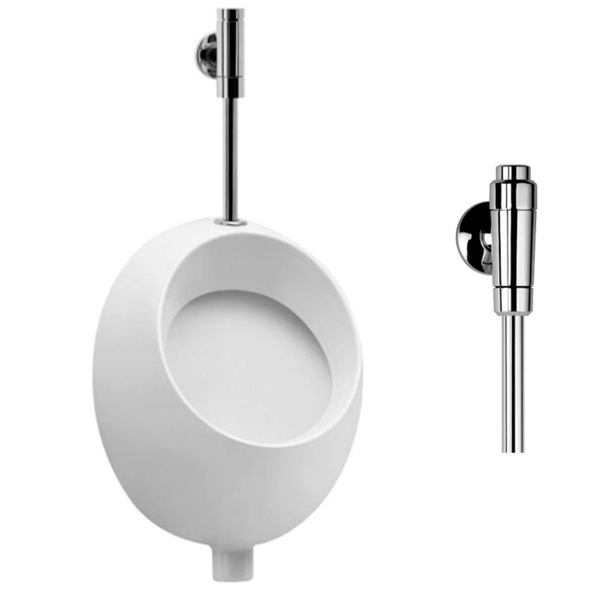 VBChome Urinoir keramische toevoer van boven Schellomat spoelventiel wit modern hoogwaardig keramiek plassin pissoir drukspoeler urinoir