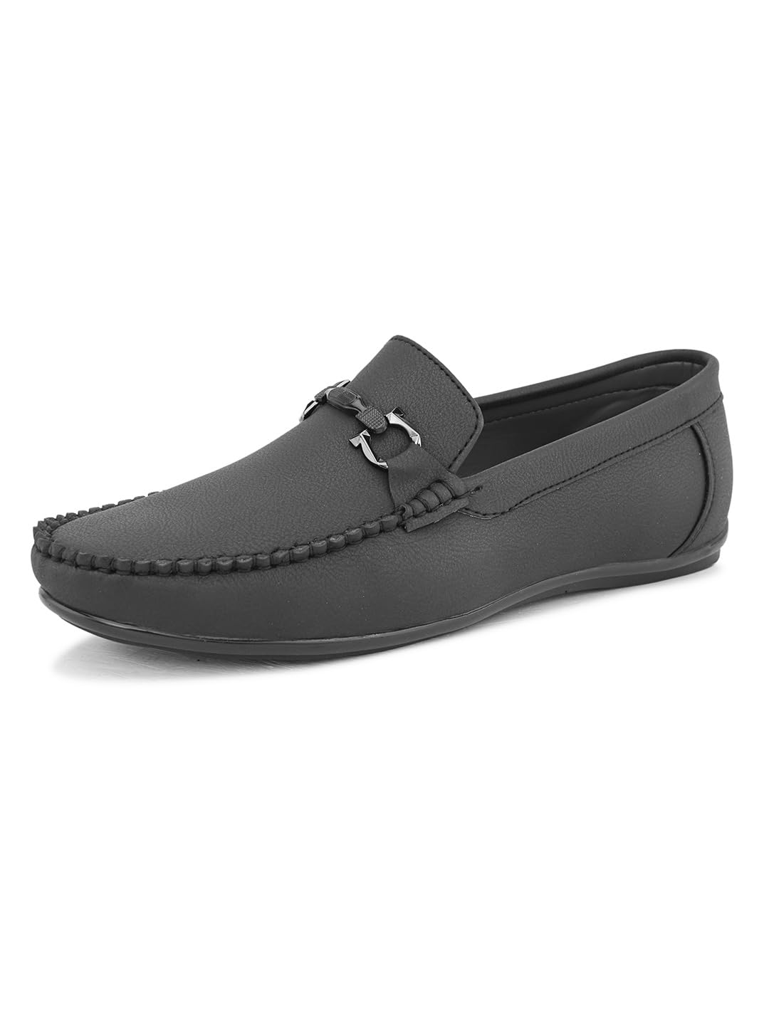 SIR CORBETT Black Faux Leather Loafers for Men - 10 UK (B0D1GH98ZR) Amazon Price History, Amazon Price Tracker