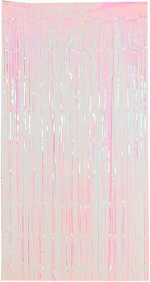 Cortina Metalizada Franja Autocolante Descartável 100x200Cm Furta Cor