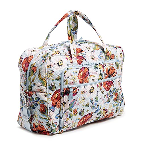 Vera Bradley Women's Cotton Grand Weekender Travel Bag, Sea Air Floral - Recycled Cotton, One Size #TOP1