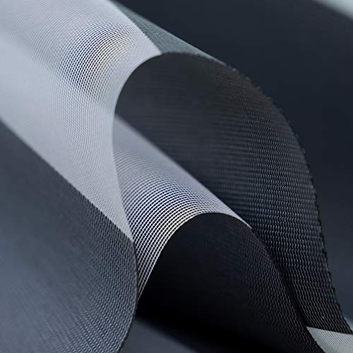 Image of Zebra Blind for Windows Dual Layer Zebra Roller Shades Light Filtering Sheer Window Treatments Privacy Light Control for Day and Night, Color Black, W110XH150CM
