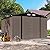 UDPATIO Outdoor Storage Shed 10x10 FT, Outside Sheds & Outdoor Storage Metal Galvanized Steel for Backyard, Patio, Lawn, Tool Shed with Lockable Door for Trash Can, Bike, Lawnmower, Generator