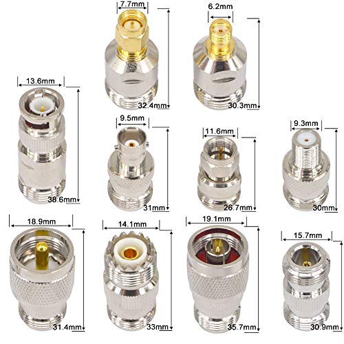 Kit Adaptador N Tipo 10 Piezas para Radio y Router miniatura 3