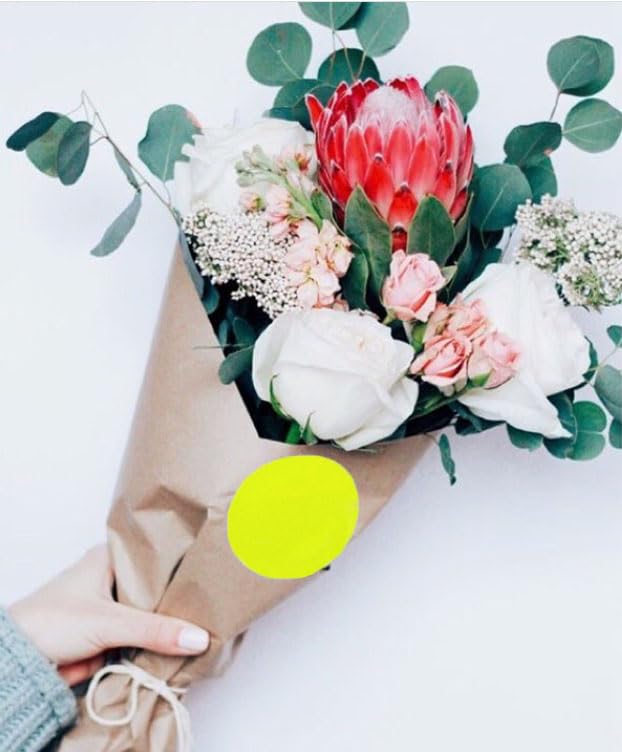 ChromaLabel 3 Inch Round Color Coding Stickers - 100 Removable Yellow Dot Labels For Warehouse & Organization