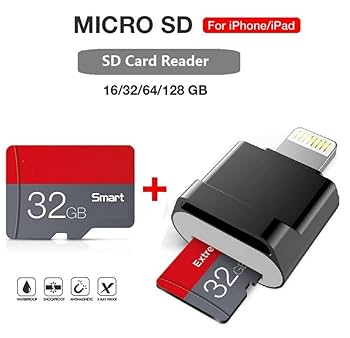 Apple - iPhone/iPadカードリーダー Amazon.co.jp: [Apple MFi認証] iPhone iPad用マイクロSDカード