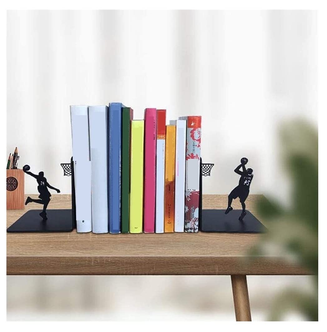 Podpórka Książek Kreatywna Książka Kończy Się Koszykówką Bookends Regał Metalowy Stojak Na Książki W Stylu Vintage Dekoracyjny Do Biura