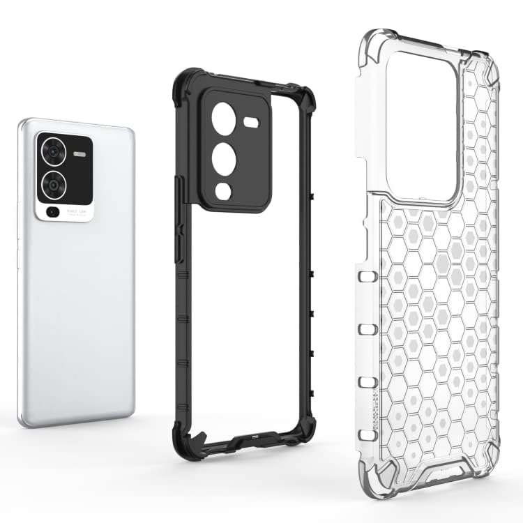 Image of Prime Retail Hard PC Back Case Cover for Vivo V25 Pro 5G Anti Slip Ultra Thin Shockproof Reinforced Corners (Transparent)