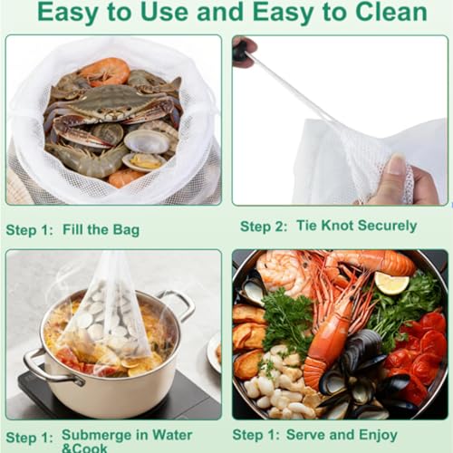 EUGFI 19x30 Inch Reusable Boil Bags