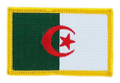 Patch écusson brodé drapeau algerie algerien thermocollant insigne backpack