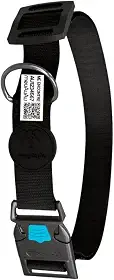Coleira Com Identificação - Localizador - Qr Code - Com Nome Do Pet - Cães (Black, M)