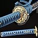 Handmade Authentic 1095 High Carbon Steel Japanese Samurai Sword Full Tang Real Sharp Dragon Katana Cool Sword Combat Ready (Blue Dragon Katana)