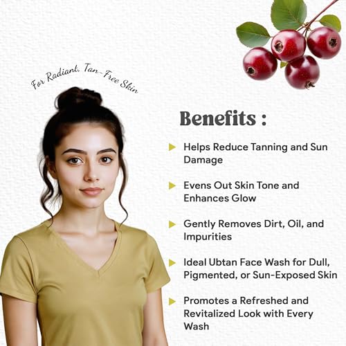 Image of LA'BANGERRY Double Light Ubtan Brightening Face Wash | Anti-Pollution Deep Cleanser | Removes Tan & Dead Skin Cells | Glowing Skin Face Cleanser for Men & Women | 50 ml