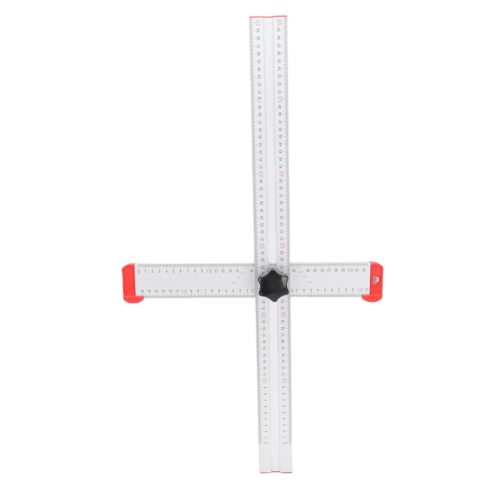 Generic Outil Réglable à Cloison Sèche en T-carré, Règle de Positionnement de Forage de 60 Cm, Gabarit Matériel en Alliage en Alliage en Alliage en Alliage en Aluminium