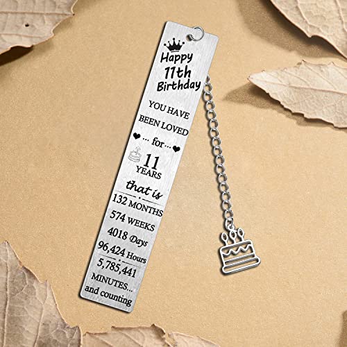 Marque-page pour 11e anniversaire - Cadeau d'anniversaire pour garçons et filles - Cadeau de 11e anniversaire - Cadeau pour 11e anniversaire - Cadeau pour frère, sœur, amis (11e anniversaire) – vue 3