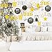 GOER 2026 New Year Festival Party Supplies 31 Pcs Hanging Swirl and Celebration Card,Gold and Black Party Supplies for 2026 New Year Eve Decorations