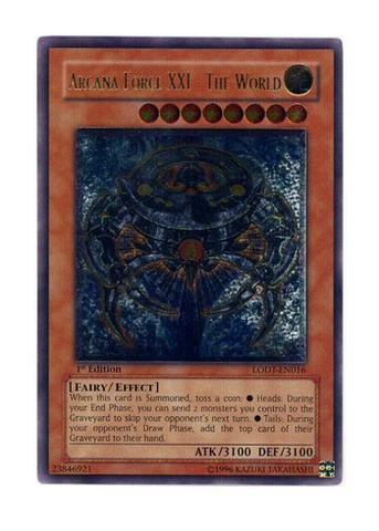 Yu-Gi-Oh! - Arcana Force XXI - The World (LODT-EN016) - Light of Destruction - 1st Edition - Ultimate Rare