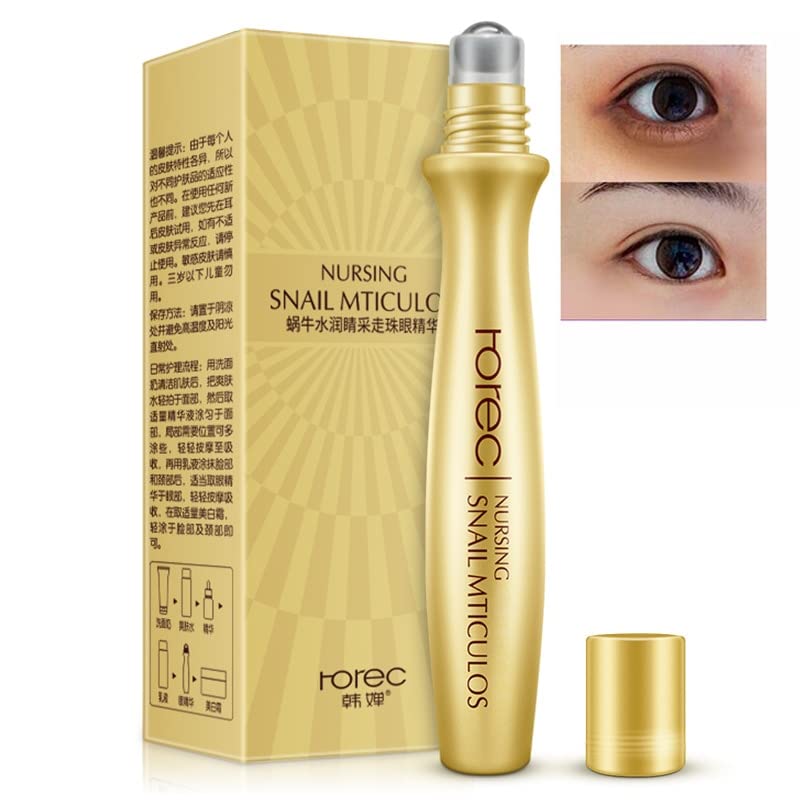 Miniatura 7 de 24k Gold Snails Eye Cream Hyaluronic Acid Removes Dark Circles Bags Anti-Wrinkle Anti-Aging Eyes Massage Beauty Care