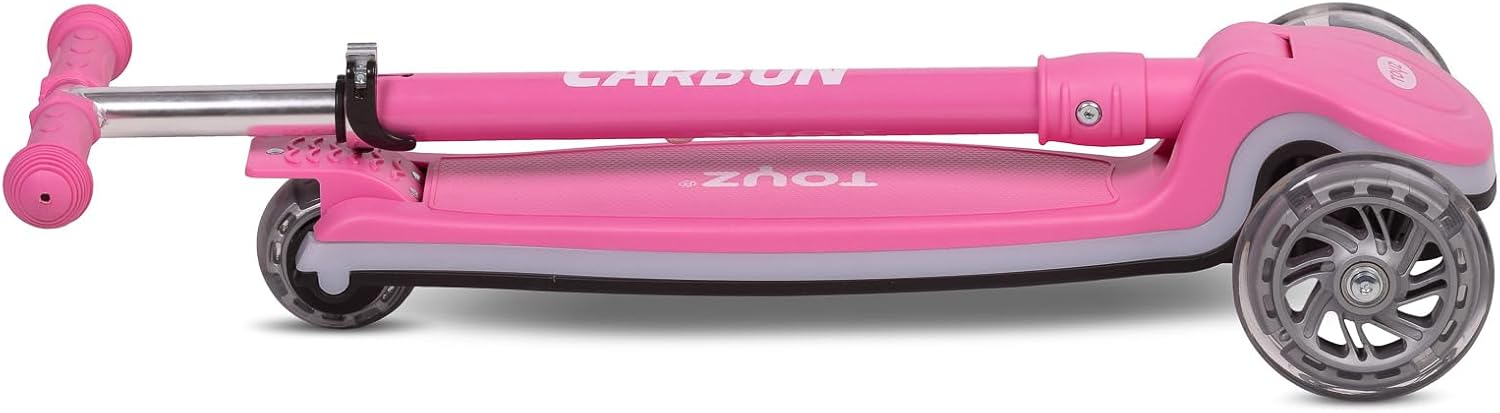 TOYZ Carbon Scooter for Kids from 3 Years Old, Three-Wheeled Scooter, Body Balance Control, Luminous Wheels, Height Adjustable Handlebar, Lightweight, Foldable