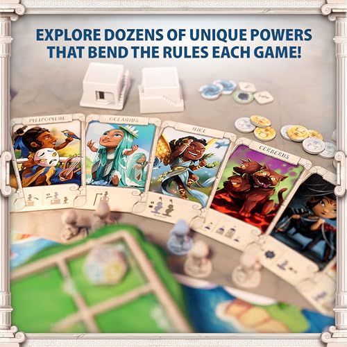 santorini second edition - an elegant accessible strategy game based in greek mythology  ages 8  plays in 20 minutes