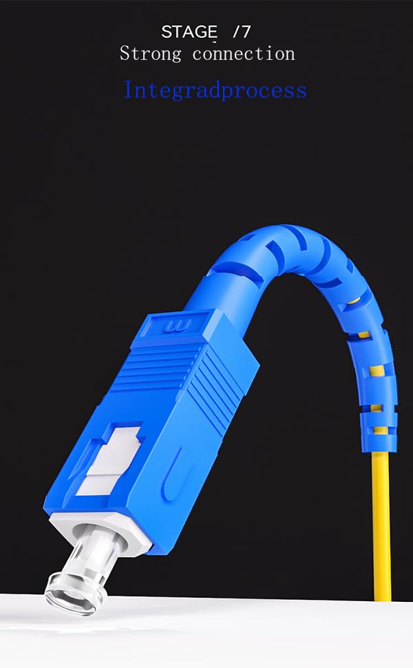 Miniatura 4 de TOYAYAYO Paquete de 2 cables de Internet de fibra óptica SCAPC a SCAPC, cable de conexión blindado de modo único, cable de conexión óptico de puente