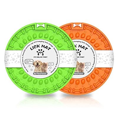 Lick Mat for Dogs, Dog Lick Pad with Strong Suction, Dog Lick Pad, Snuffle Mat for Dogs, Dog Puzzle Toys, Alternative to a Slow Feed Dog Bowl, Calming Mat for Dog Anxiety Relief, Treat Mat for Pet