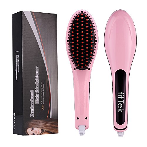 Hair Brush – Electric Hot Comb, Hair Straightening Comb, Digital Ceramic Ionic Hair Straightener with Anti-Scald Hair Comb Teeth and Temperature Lock Function for Fast Hair Straightening (Upgrade)