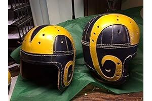 Vintage Leather Los Angeles Rams Football Helmet Makes a Distinguished Gift