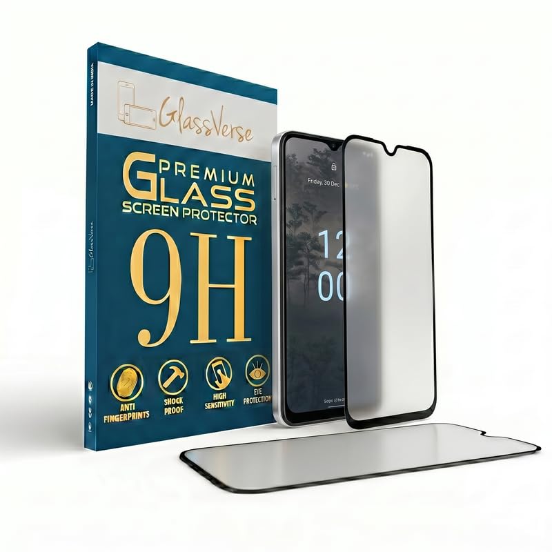 Image of GlassVerse Matte Tempered Glass for Nokia G60 | Anti Glare, Smooth Touch Screen Protector, 9H Hardness, Edge to Edge, Case Friendly, Hassle-less Installation Kit Included. (Pack of 2)