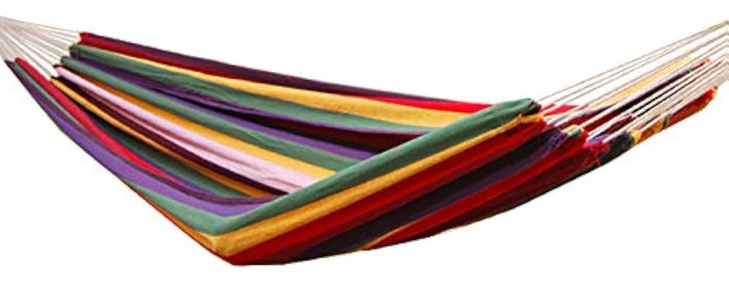 AMANKA Hamac en Coton XXL pour Deux Personnes - 400x160cm - Jusqu'à 150kg - Tissu de Détente pour Jardin Maison Plage Campagne Montagne - Accessoire de Repos Durable - Usage Extérieur Intérieur