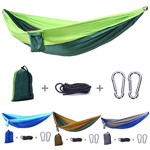 MOAKO Double Wide Hammock Nylon Fabric Travel Camping Hammock with 2 Person