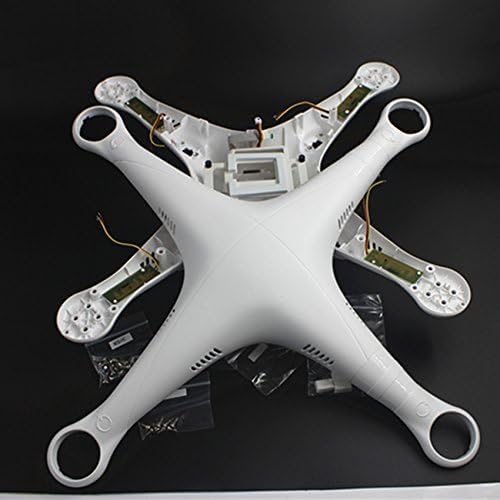 Body Shell Housing Upper Top Middle Bottom Cover Shells with Rack Support Board/Screws/LED Lights Repair Spare Parts for DJI Phantom 3 Pro/Adv