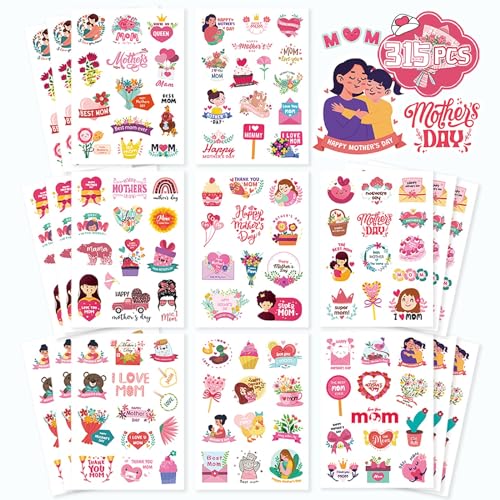 321PCS Mothers Day Stickers Happy Mothers Day Stickers Mom Stickers