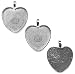 20 CleverDelights 1" Heart Pendant Trays - Shiny Silver Color - 25 mm - Pendant Blanks Cameo Bezel Cabochon Settings - 1 inch 25mm