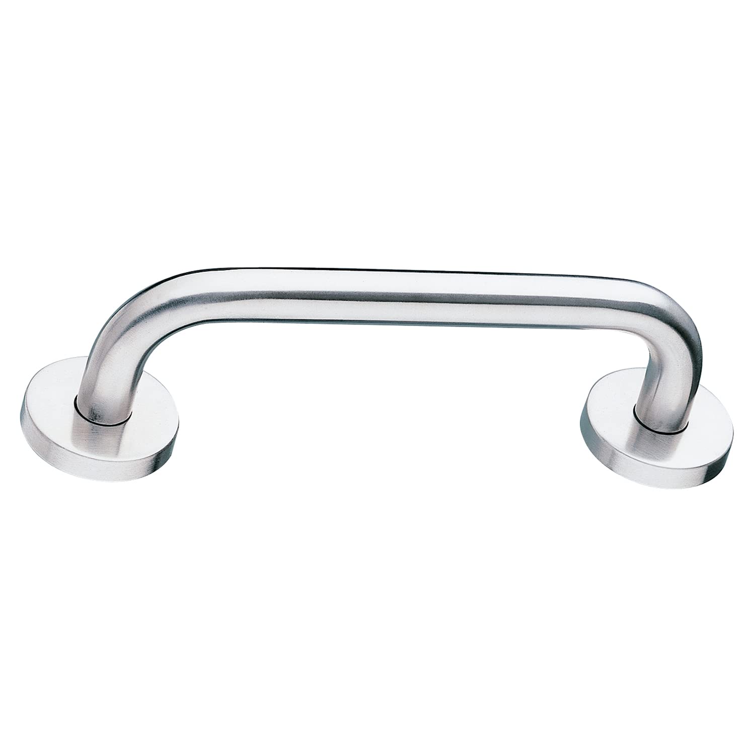 Amig Metallic Silver - Handle With Rosette Mod.3 18/8 Stainless Steel | Handle Or Handle For Pull Down Or Sliding Doors Or Cabinets | Dimensions - Handle: Ø19 X 150 Mm, Rosette: Ø53 Mm
