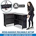 GoBar Portable Double Bar Table Set with Multi-Color LED Lights - Mobile Bartender Station for Events - Includes Carrying Case