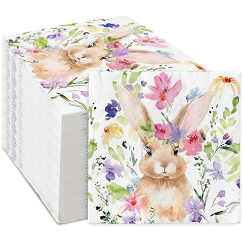 JarThenaAMCS 80Pcs Easter Napkins Cover