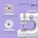 LQLQL Máquina de Coser portátil Mini hogar portátil eléctrico con Pedal Overlock...
