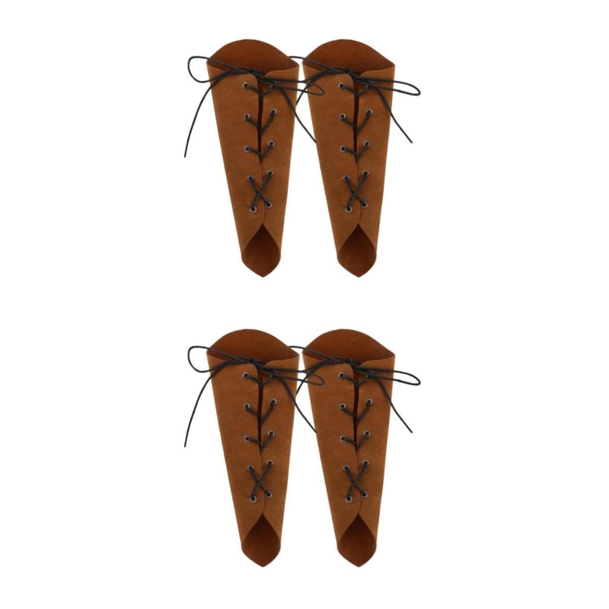 Healvian 2 Piezas Brazalete Steampunk Marrón de Flannelette, Armband Retro