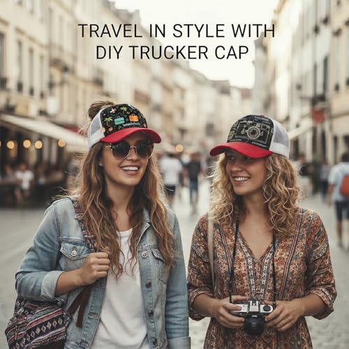 Image of 5 Pack Sublimation Blank Trucker Hats, Mesh Baseball Caps Bulk for DIY Crafting Snapback Plain Hat, Assorted Colors