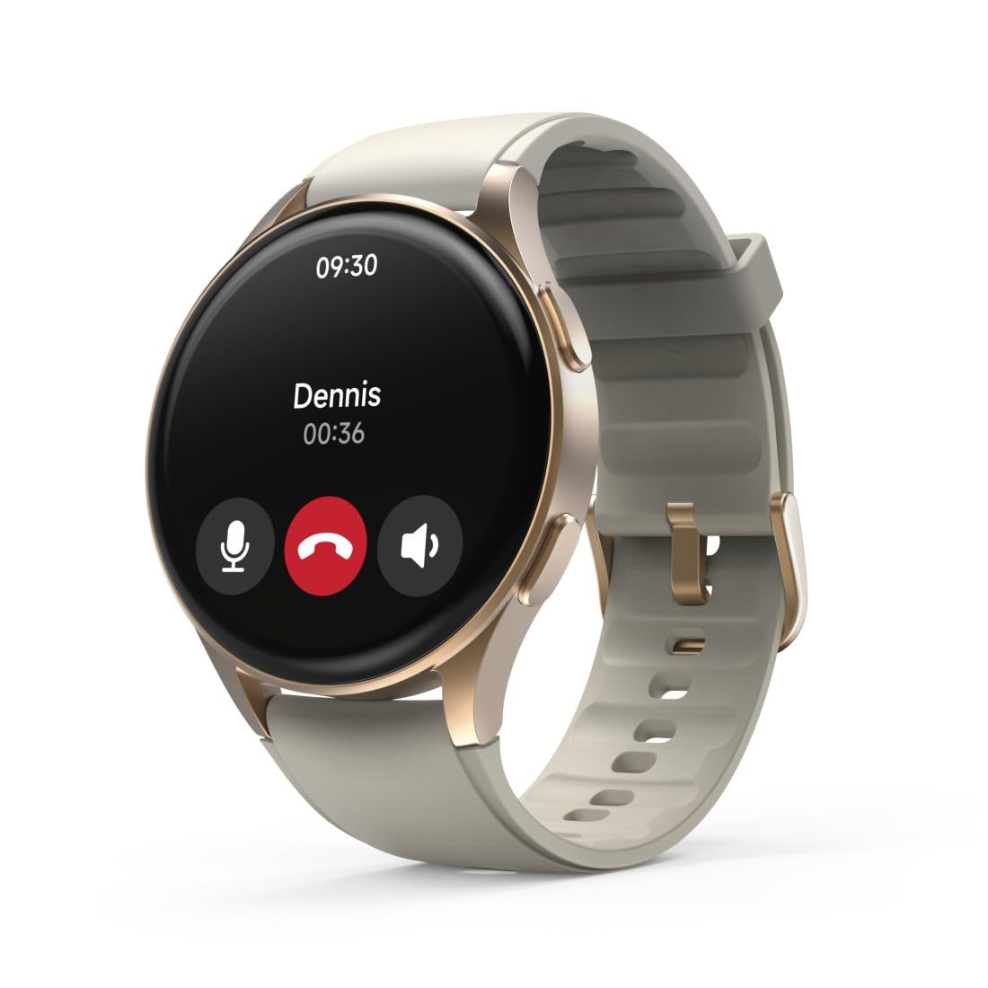 Hama | Reloj Inteligente 1.32" (Smartwatch Resistente al Agua IP68, GPS, análisis sueño, frecuencia Cardiaca, Monitor de hasta 100 Actividades, Pantalla táctil) Beige Oro