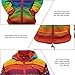 Shopoholic Fashion Men Tie Dye Rainbow Striped High Neck Woollen Winter Jacket, XXL