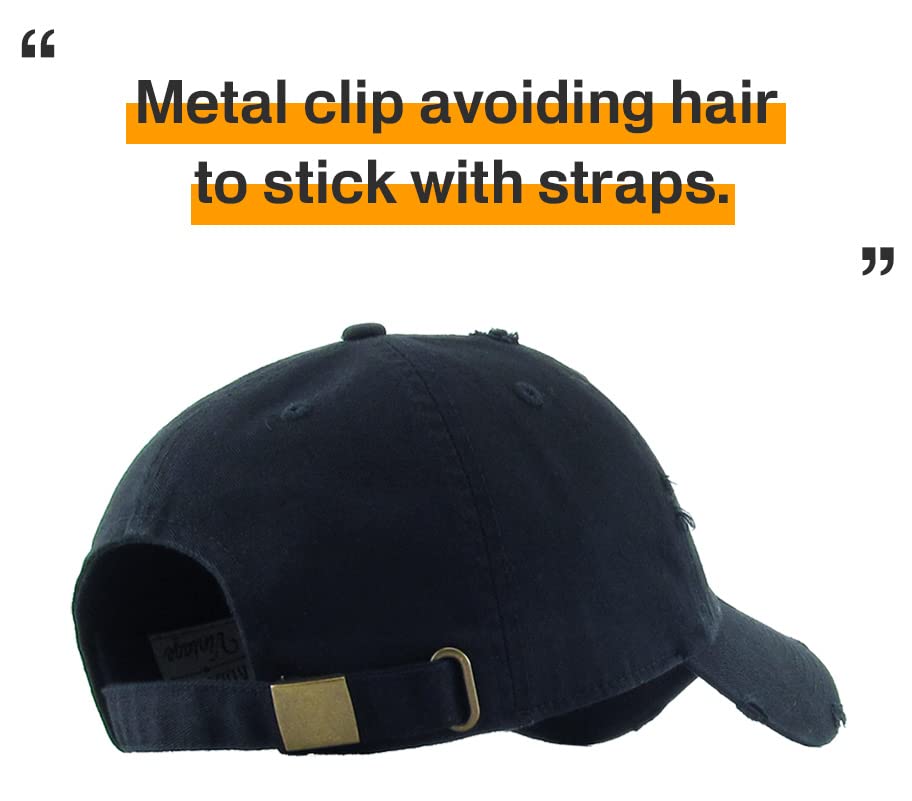 Image of KBETHOS Vintage Washed Distressed Cotton Dad Hat Baseball Cap Adjustable Polo Trucker Unisex Style Headwear