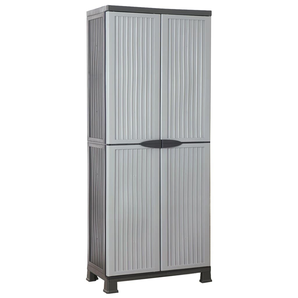 Armadio in plastica, 68 x 39 x 171,5 cm, per casa, ufficio, garage, magazzino, con ampio spazio di archiviazione, design compatto, facile da pulire, pratico e salvaspazio